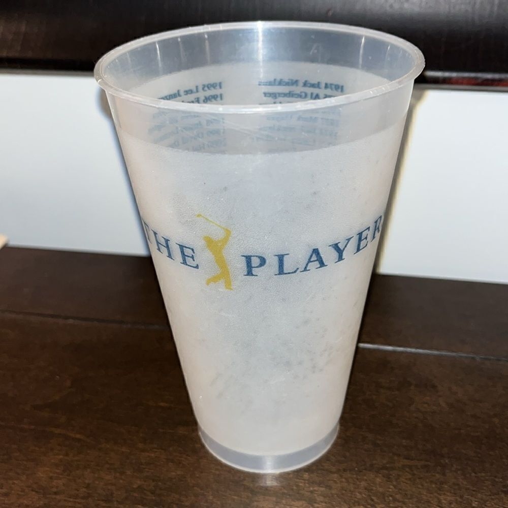 2015 The players Championship opaque plastic beer 12 oz glass